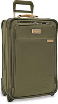 Briggs & Riley Essential 22' 2-Wheel Expandable Carry On - Luggage for Travel, Suitcases with Wheels, Softside Rolling Bag for Men & Women, Self-Repairing Zipper - Baseline Collection, Olive