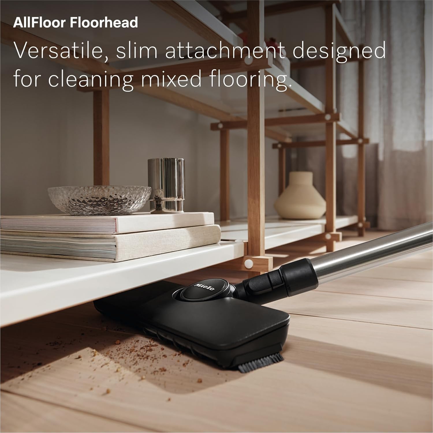 NEW Miele Guard L1 AllFloor Bagged Canister Vacuum Cleaner with AirClean Plus Filter, AllTeQ Universal Floorhead, and AllFloor Floorbrush, LED Display Panel, in Obsidian Black/Rose Gold