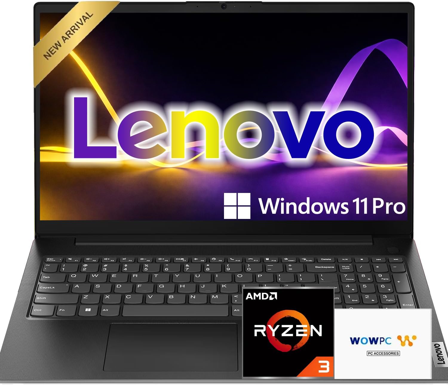 Lenovo V15 2026 Student & Business Laptop, AMD Ryzen 3 7320U (Beats i7-1160G7), 15.6' FHD IPS Display, 16GB RAM, 256GB SSD, Ethernet Port RJ-45, Windows 11 Pro, Business Black