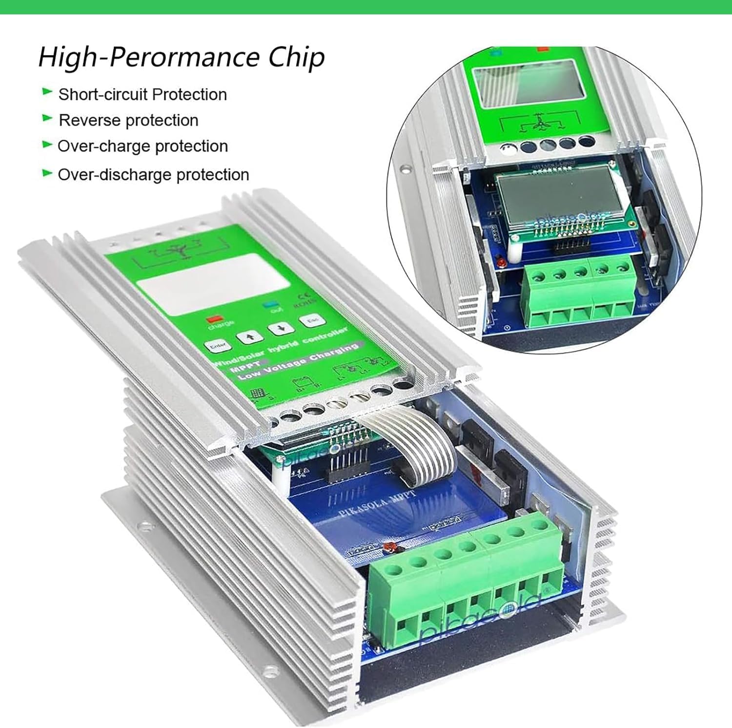12000W Wind Solar Hybrid MPPT Charge Controller with Dump Load 30000W Wind Turbine Generator 3000W Solar Panel