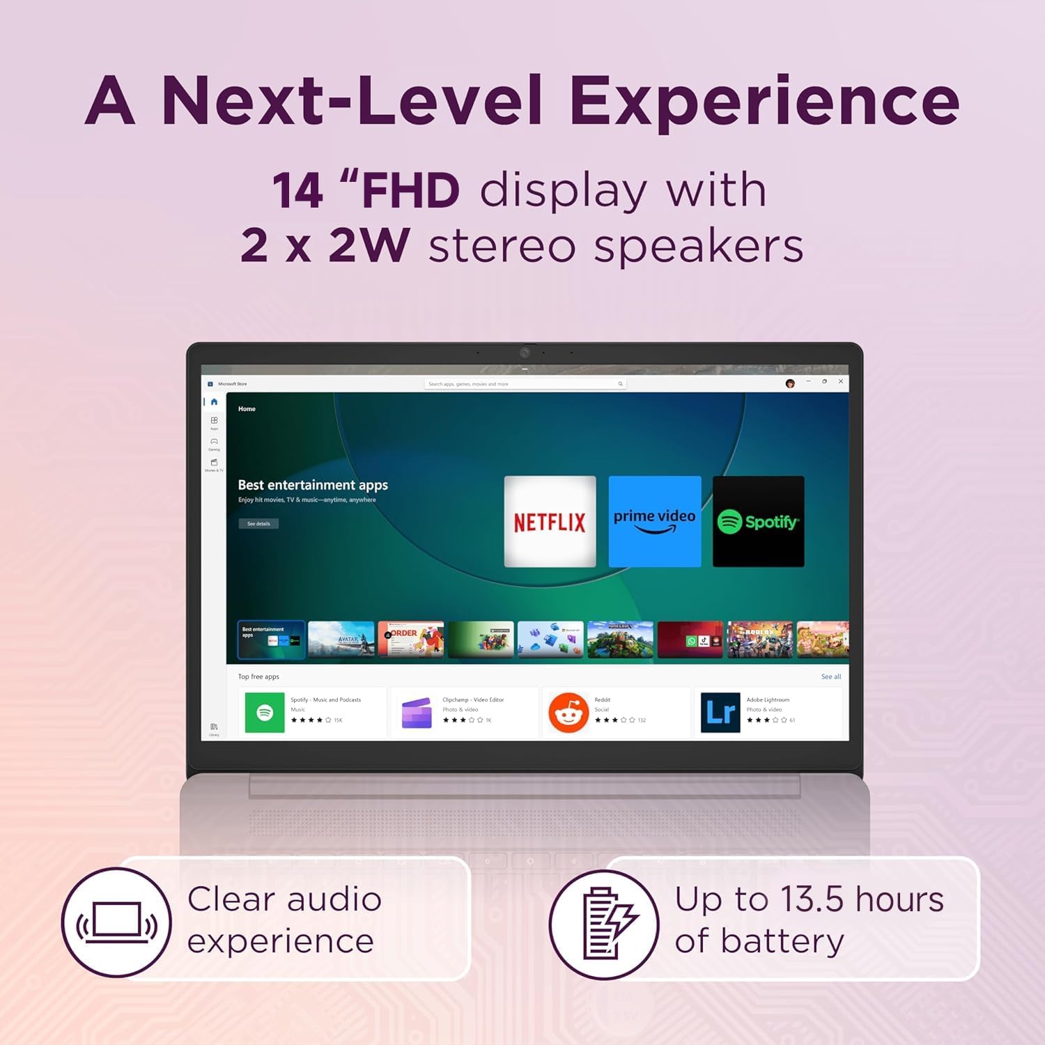 Lenovo IdeaPad Slim 3 Chromebook 2025, MediaTek Kompanio 520, 14″ FHD Display (1920 x 1080), Chrome OS, 4GB LPDDR4X, 320GB Storage (64GB eMMC+256 GB MSD), Wi-Fi 6, for Business Student, w/Accessories