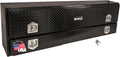 Buyers Products 1725650 Black Aluminum Diamond Tread Contractor Truck Box With Lockable T-Handle Latch And One Lower Compartment, 88 x 21 x 13.5 Inch, Truck Tool Box For Storage And Organization