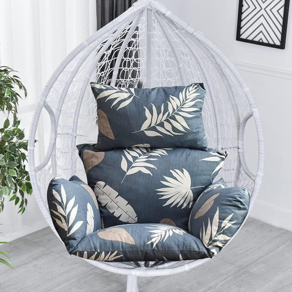 Swing Egg Chair Cushion,New Thickened Hanging Egg Chair Cushion,Large Soft Seat Cushion Washable Rocking Chair Cushion for Indoor Bedroom Garden Backyard,Easy to Clean (Color : A)