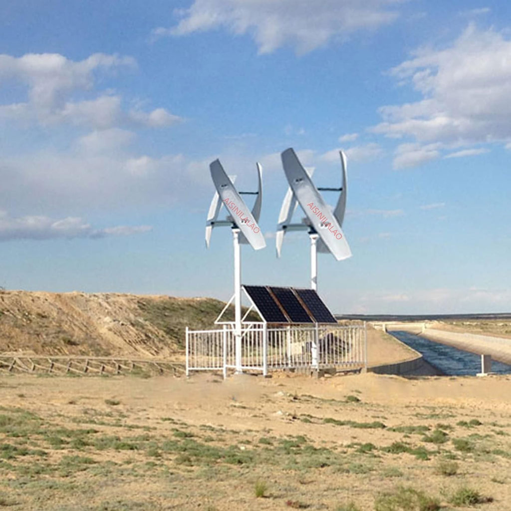 220V-12V Vertical Wind Turbine Generator 3000W 3 Blade Maglev Wind Turbine Noiseless Suitable for Outdoor Street Lighting with Controller,220v