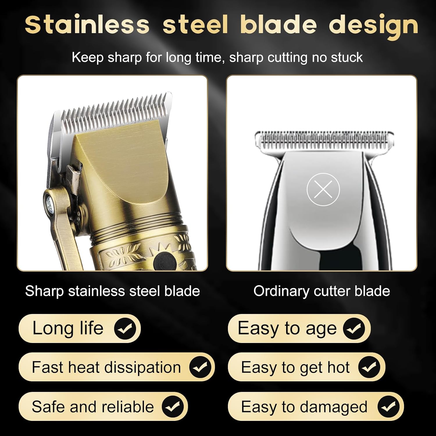 QREEYX Hair Clippers for Man T-Blade Trimmer Nose Hair Trimmer Electric Shaver Set, Professional Metal Body Barber Clippers Set for Haircut, Men's Grooming Kit with LCD Display, Ideal Gift for Him