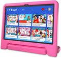 JREN 11' Kids Tablet Android 15– 128GB Storage, 6GB RAM,WiFi & Bluetooth, Parental Controls – Tablet for Kids Teens, Children Tabletas with Case Cameras Pink