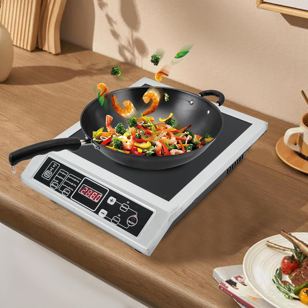 Induction Cooker, Portable Induction Cooktop, Professional Countertop Induction Cooktop, Powerful Electric Induction Burner, Countertop Electric Stove for Home Kitchens