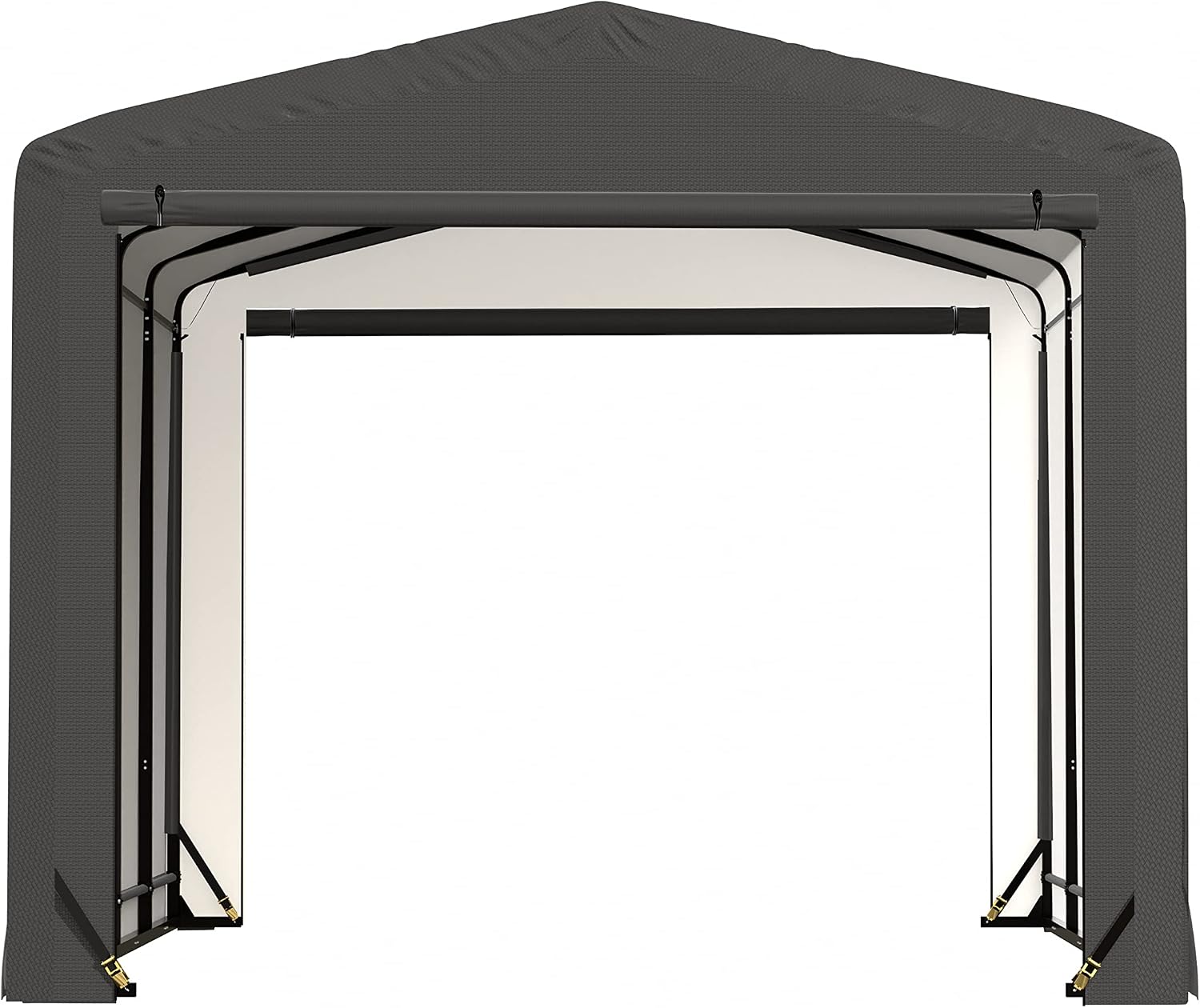 ShelterLogic ShelterTube Garage & Storage Shelter, 12' x 18' x 10' Heavy-Duty Steel Frame Wind and Snow-Load Rated Enclosure, Gray