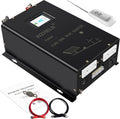 WZRELB 2500W 48V Pure Sine Wave Inverter,48 Volt DC to AC 120V 240V Split Phase Power Inverter,5KW Surge,5 AC Outlets,AC Hardwire Terminal,15ft LCD Remote Panel