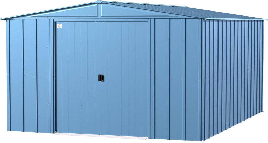 Arrow Classic Steel Storage Shed, 10x14, Blue Grey