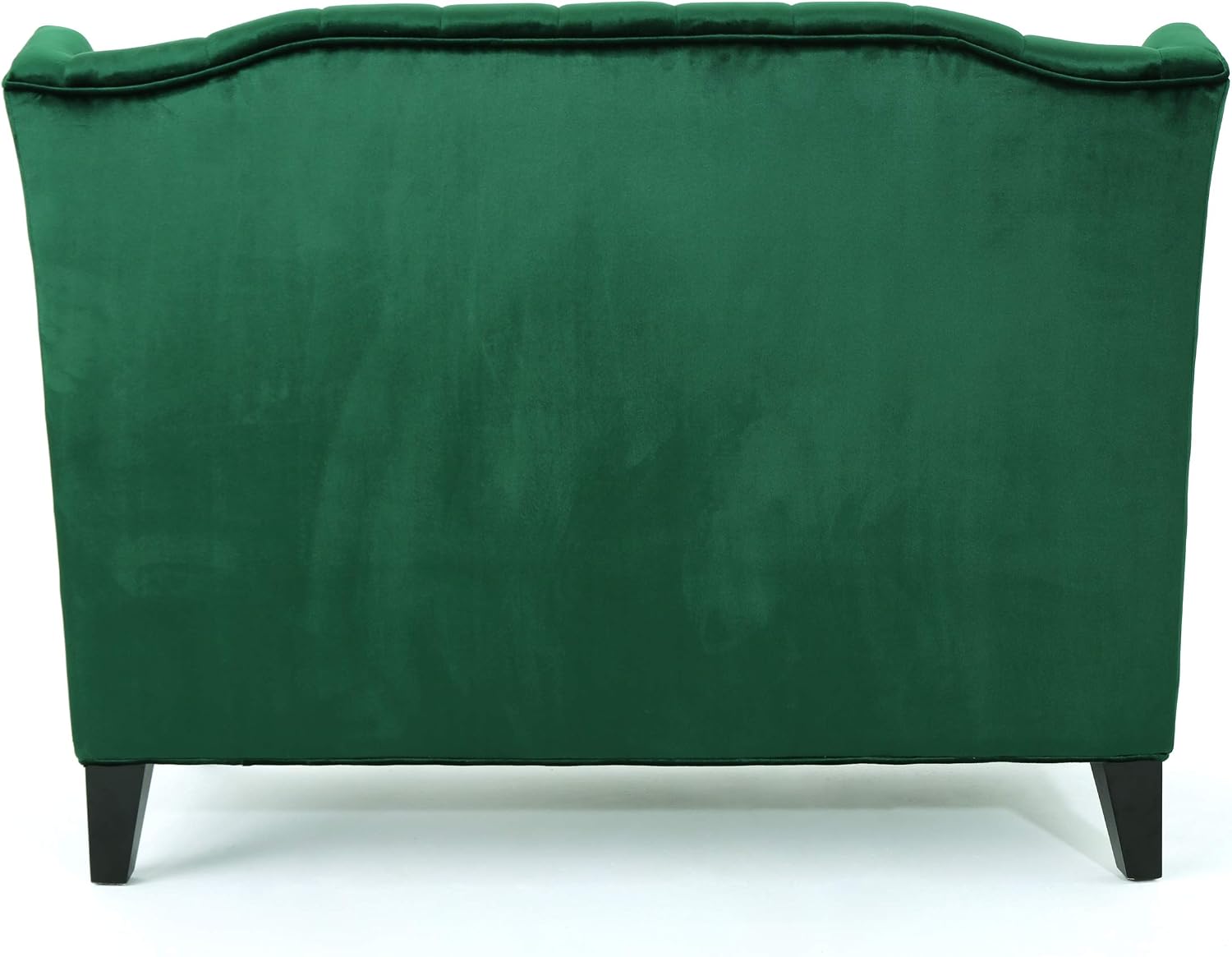 Emerald Modern Velvet Loveseat Sofa Couch, 50' Mid - Century Tufted Upholstered Small Love Seat Couch, Curved High Back 2-Seats Couches for Compact Space, Living Room, Apartment (Emerald)