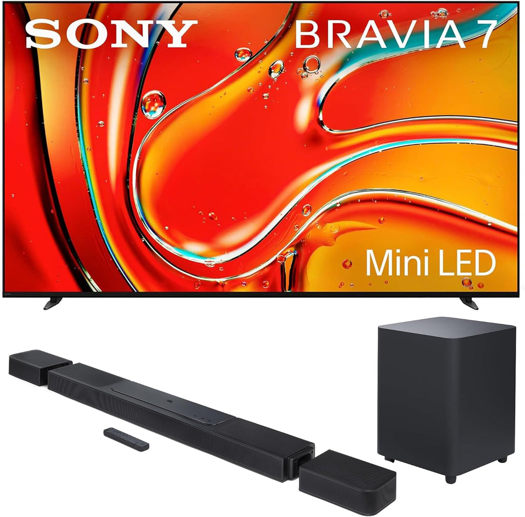 Sony K65XR70 65 Inch 4K Bravia LCD Mini LED Full Array HDR Google TV with a JBL BAR-1300X 11.1.4ch Soundbar and Subwoofer with Surround Speakers (2024)