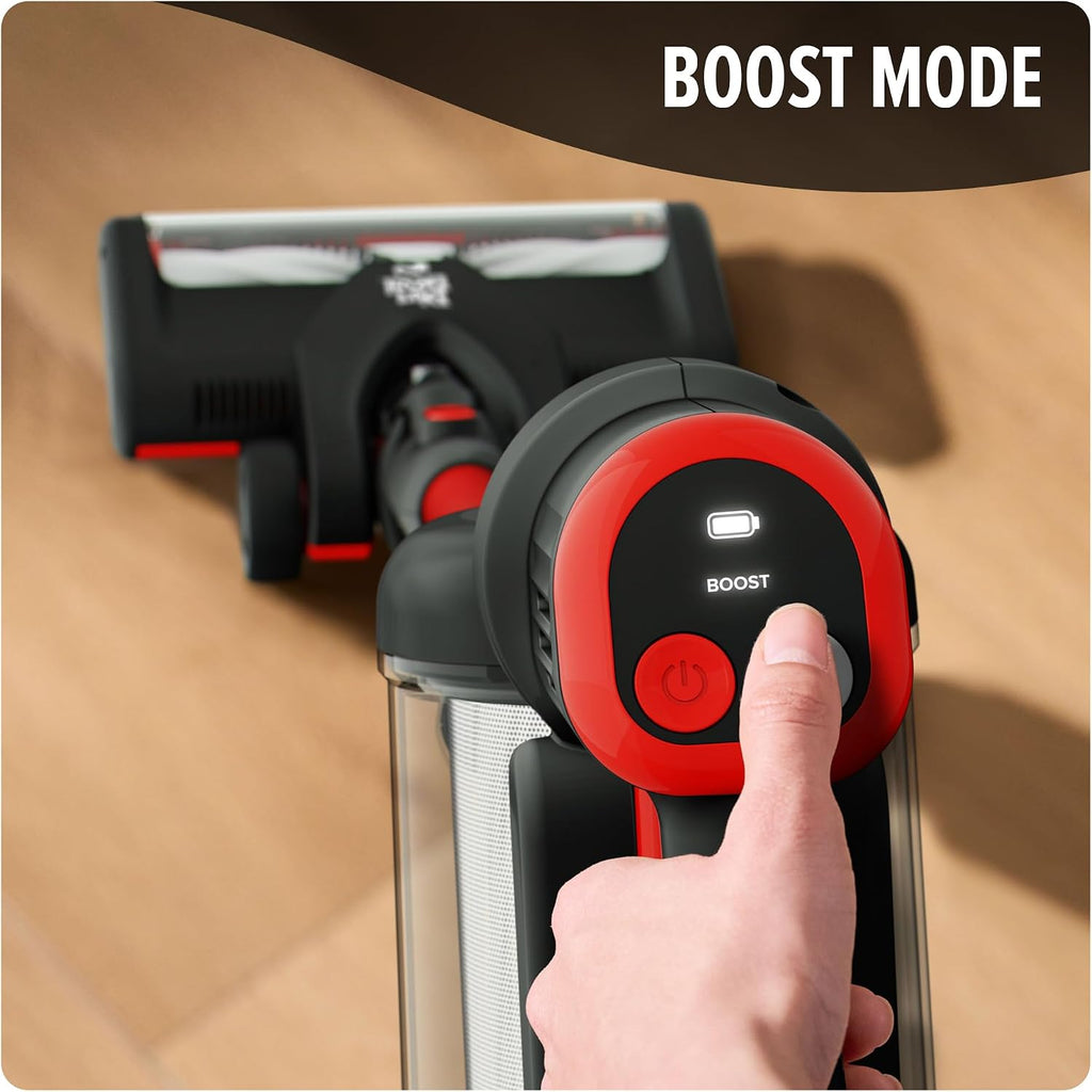 Dirt Devil Self-Standing Cordless Stick Vacuum Cleaner with Included Tools, for Carpet and Hard Floors, Lightweight Design, Powerful Suction, LED Headlights, BD57000V, Black