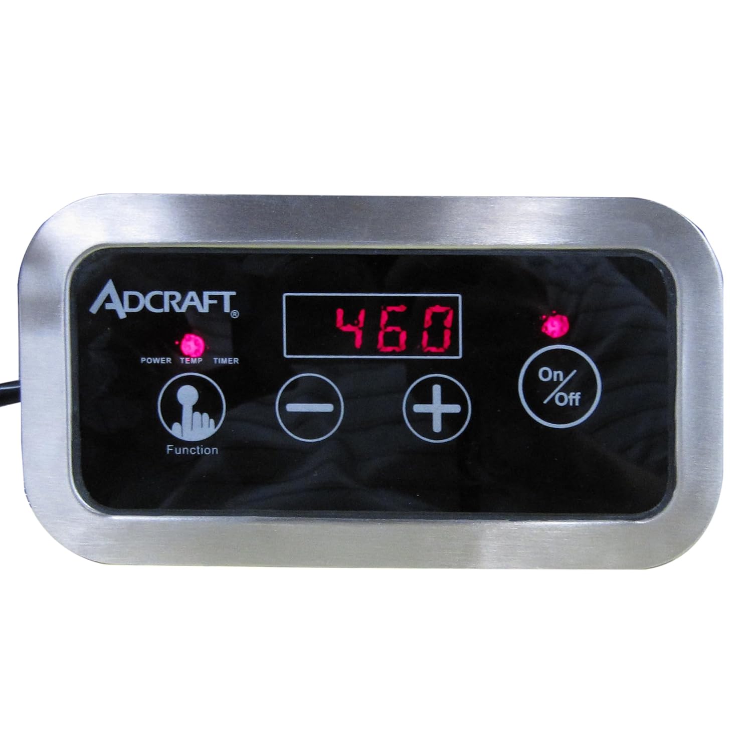 Adcraft Drop-In Induction Range Cooker with Remote Control and Ceramic Glass Surface, Fast Heating with 180-Min Timer, 120V, Gray