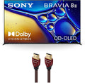 SONY K55XR80M2 55 Inch Bravia 8 QD-OLED 4K HDR Google TV with an AudioQuest Cinnamon 48 1.5M 8K-10K 48Gbps HDMI Digital Cable (2025)