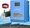 12/24/48V Battery Off Grid Controller Wind Turbine Solar Hybrid MPPT Charge Boost Controller with Unloader Suitable for Wind Generator Solar Panel Controller,48V-10000W