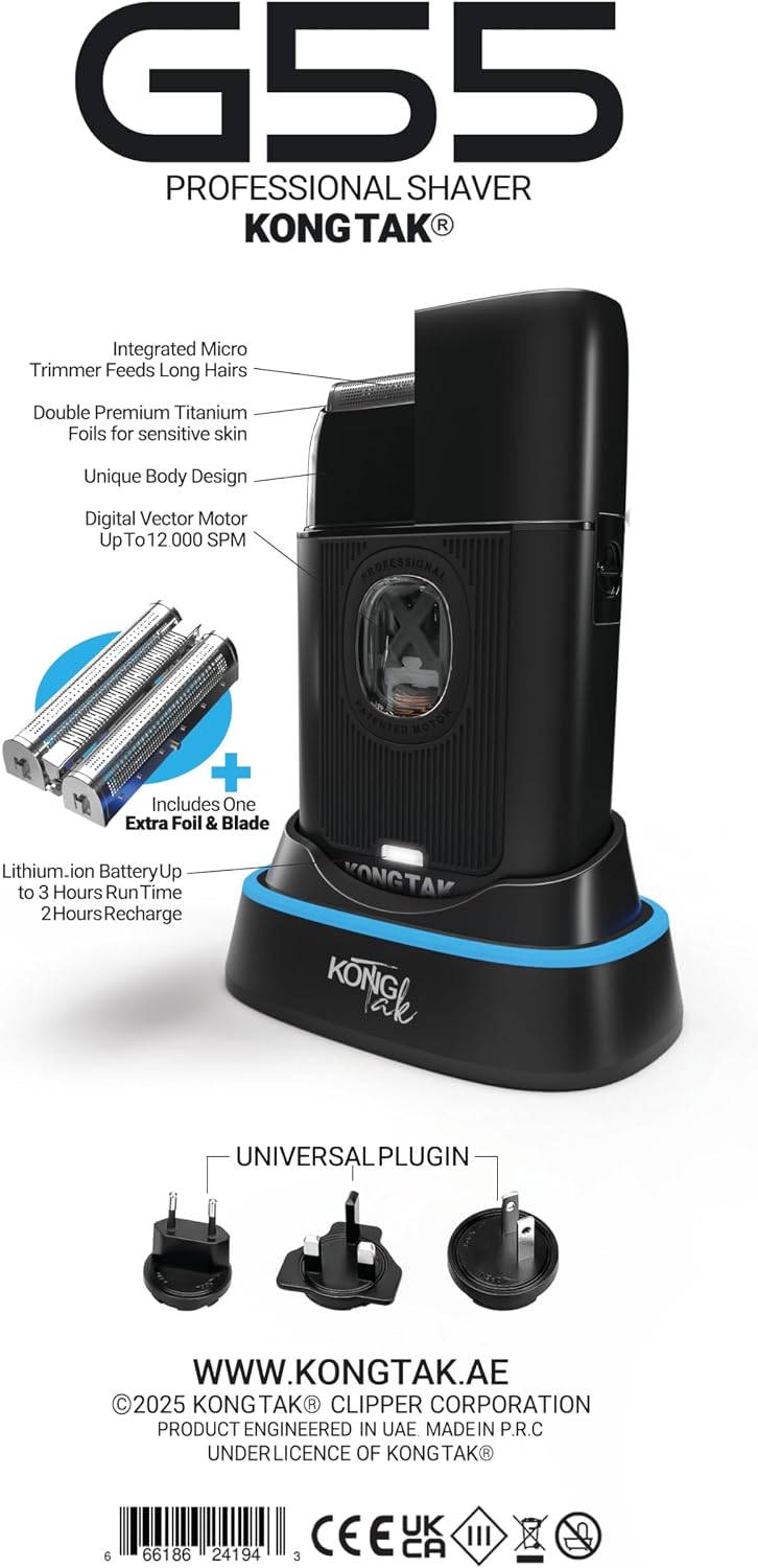 G55 Professional Shaver with Digital Vector Motor UP to 12,000 SPM