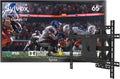 SYLVOX 65' Outdoor TV + Wall Mount Bundle, 4K HDR Waterproof Smart TV (Deck Pro 3.0) with Weatherproof Full-Motion Wall Mount, 1000 Nits, Voice Remote, for Partial Sun Patio