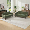 Tbfit Mid Century Modern Sofa Couch, Loveseat & Standard Sofa, Green