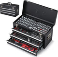 438-Piece Mechanics Tool Set with 3-Drawer Heavy Duty Metal Box Repair Tool Kit -02