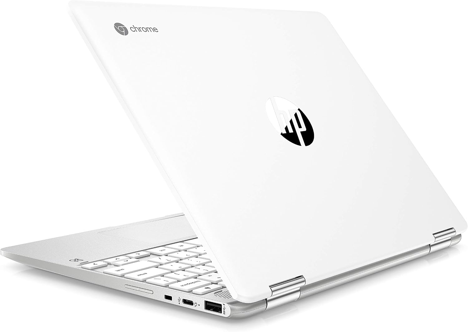 HP Chromebook x360 12b-ca0010nf Convertible and Touchscreen Laptop 12'' HD IPS Silver (Intel Celeron, 4 GB RAM, 32 GB eMMC, AZERTY, Chrome OS)