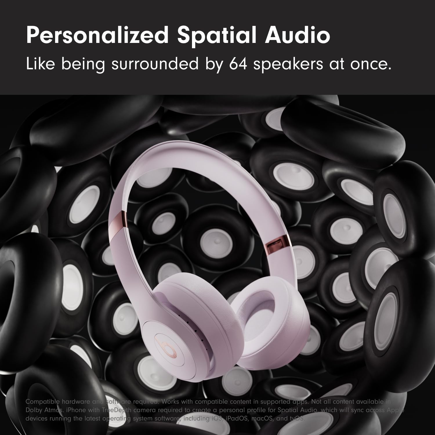 Beats Solo 4 - Wireless Bluetooth On-Ear Headphones, Apple & Android Compatible, Up to 50 Hours of Battery Life - Cloud Pink (Renewed Premium)