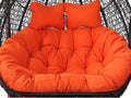 Replacement Double Egg Chair Cushion Outdoor Patio Wicker Loveseat Hanging Swing Egg Chairs for 2 Persons, Ideal for Patio, Backyard, Balcony - Hammock Swing Chair Cushion