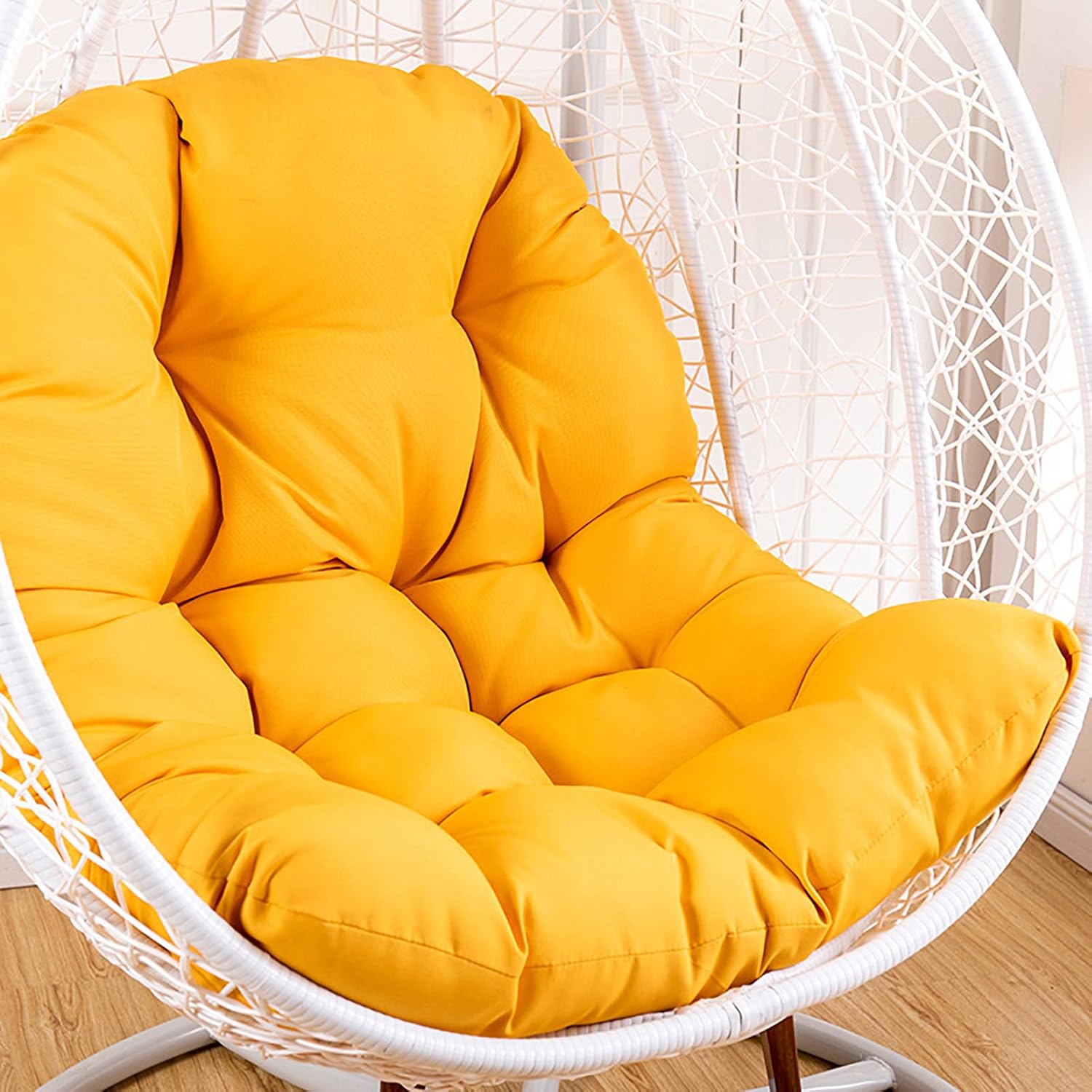 HUHJYUGE Hanging Basket Seat Cushion, Hanging Egg Chair Cushions, Hammock Chair Cushions, Thick Nest Back Pillow, Not-Slip, Washable, for Outdoor Patio Garden Swing Chair Cushion Seat Pads
