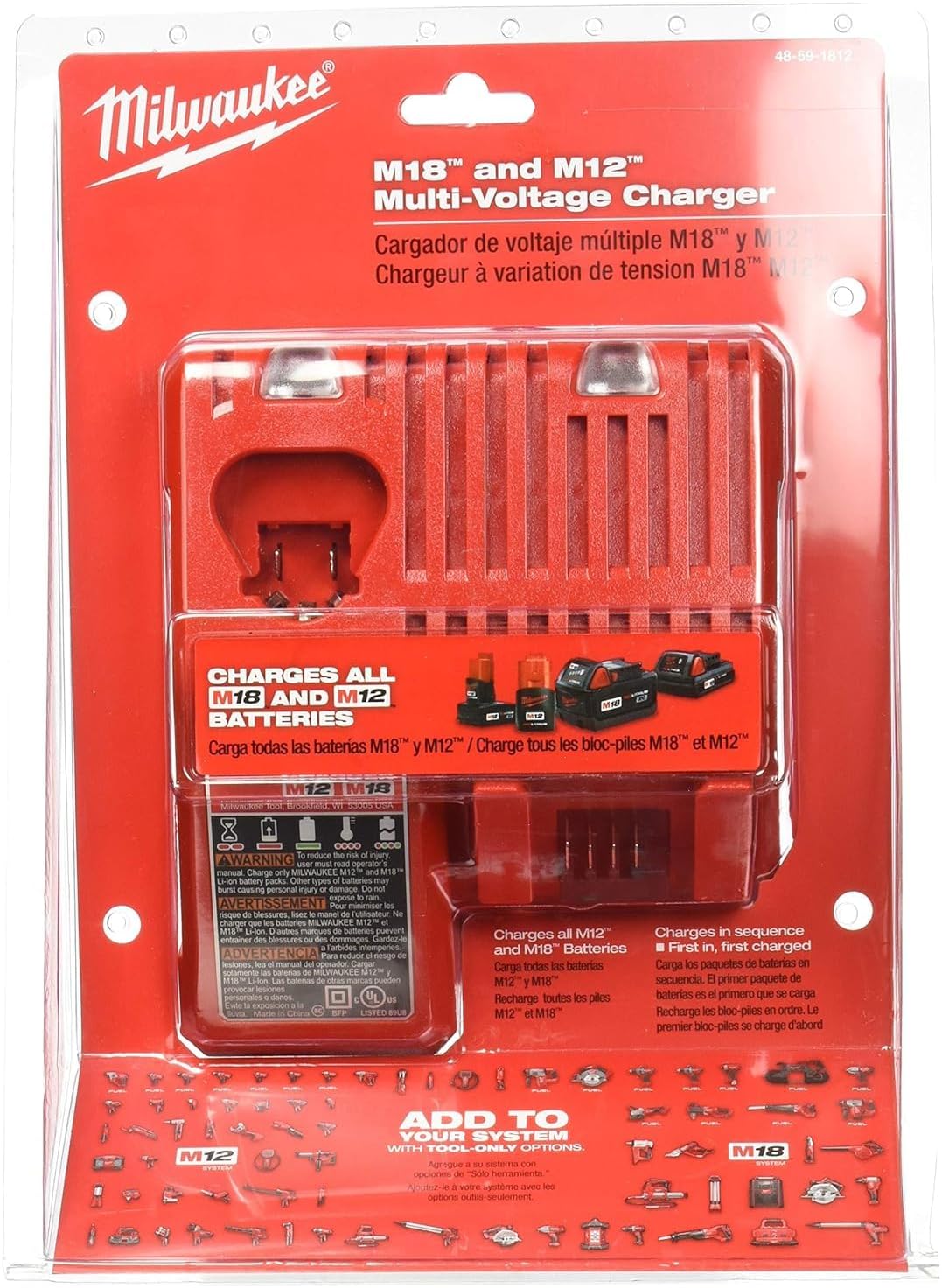 Milwaukee Grease Gun Tool Combo, Tool Kit Included 2646-20 Grease Gun, 2 Pack 48-11-1865 M18 18-Volt Lithium-Ion High Output Battery, 48-59-1812 M12 or M18 Battery Charger