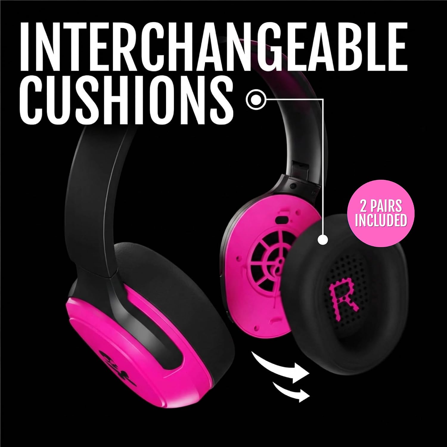 H2O Audio Betty x RIPT Ultra Over-Ear Sport Headphones, Premium Sound Active Noise Cancellation and Transparency Mode, 50-Hour Battery Life, 2 Sets of Ear Cushions - Sweatproof Silicone or Leather