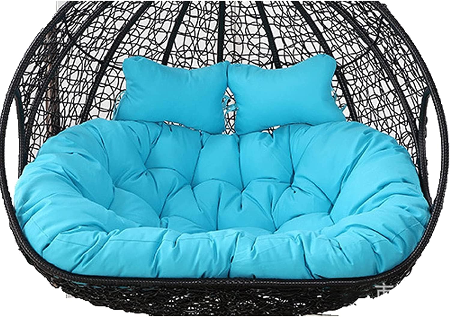 GARCAN Large Egg Chair Swing Cushion, Hanging Hammock Chair Cushion Replacement,Washable Thick Persons Wicker Outdoor Swing Cushions, Waterproof and Sun-Resiatant,B
