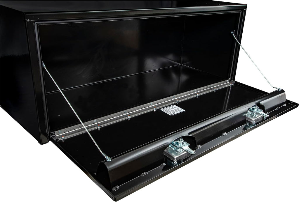 Buyers Products 1702310 Black Steel Underbody Truck Box with T-Handle Latch, 18 x 18 x 48 Inch, Contractor Toolbox With Durable Lock, Job Tool Chest For Storage And Organization