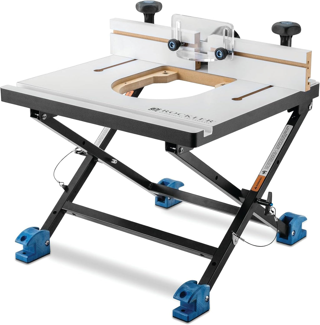 Rockler Convertible Benchtop Router Table – Convertible Routers for Woodworking Fits Most Routers – Unique Base Design Router Table – Benchtop Wood Router Includes 4 Modes in 1 Table