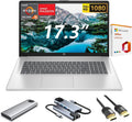 HP 2025 17 inch Laptop Business, 17.3' IPS FHD Display, AMD Ryzen 5 Processor (Beats i7-1165G7), 16GB RAM, 512GB SSD, WiFi 6, Copilot, w/Accessory, with 2019 Lifetime Office, Windows 11 Home