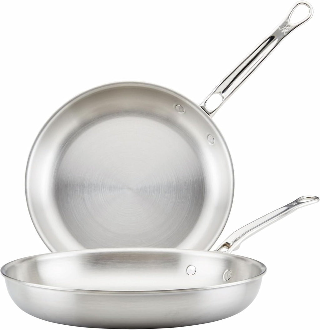 Thomas Keller Insignia by Hestan - Stainless Steel Frying Pan Set, Induction Cooktop Compatible, 11'' & 12.5''