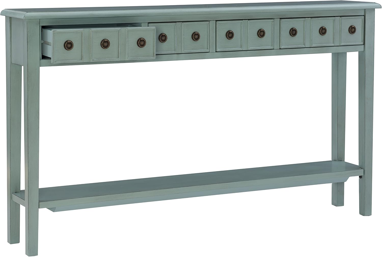 Powell Furniture Sadie Long Console Table, Teal