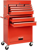 Maxority 8-Drawer Rolling Tool Chest with Lockable Wheels, Sliding Drawers, Detachable Top & Adjustable Shelf – Heavy Duty Tool Storage Cabinet for Garage, Workshop & Home Organization