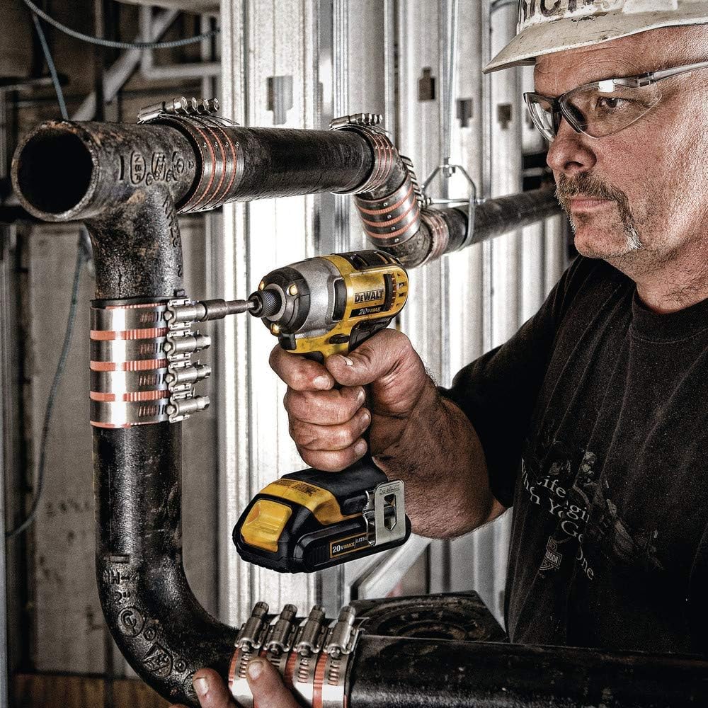 DEWALT - DEWDCF885C2 20V MAX Cordless Drill Impact Driver Kit, 1/4-Inch (DCF885C2) yellow/black