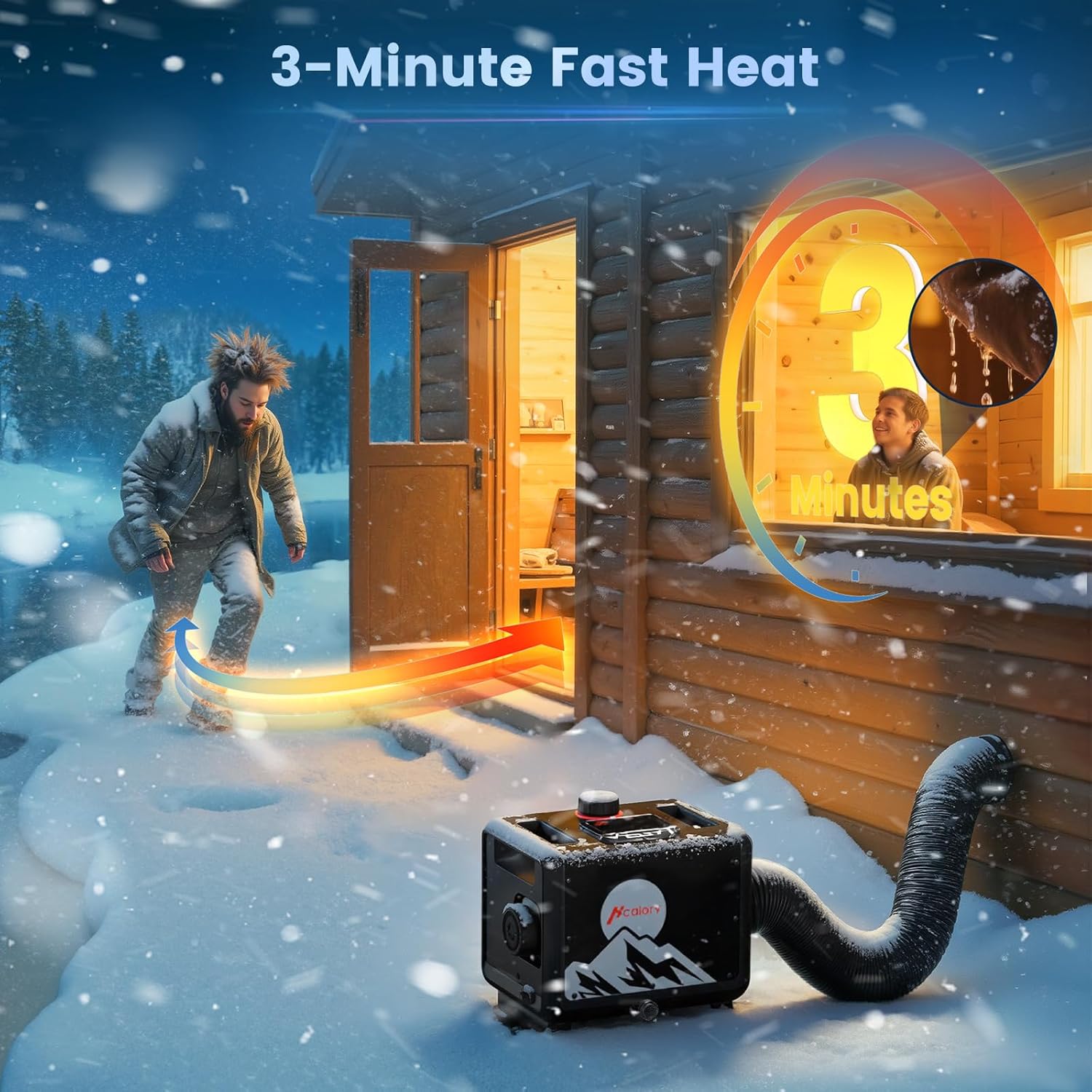 8KW Diesel Heater, All in One 7.5L Toolbox MAX Diesel Air Heater 110/12/24V 2025 Parking Heater with App Control, Wireless Temperature Sensing and Altitude Mode for RV Garage Camper