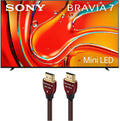Sony K75XR70 75 Inch 4K Bravia LCD Mini LED Full Array HDR Google TV with an AudioQuest Cinnamon 48 2.25M 8K-10K 48Gbps HDMI Digital Cable - 7.5ft (2024)