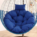 HUHJYUGE Hanging Egg Chair Cushion, Swing Seat Cushio Breathable, Rocking Chairs Seat Cushion Pad, Detachable, Sun-Resistant, Water-Resistant, for Outdoor Garden Patio Yard (B 115cm/45.2in)