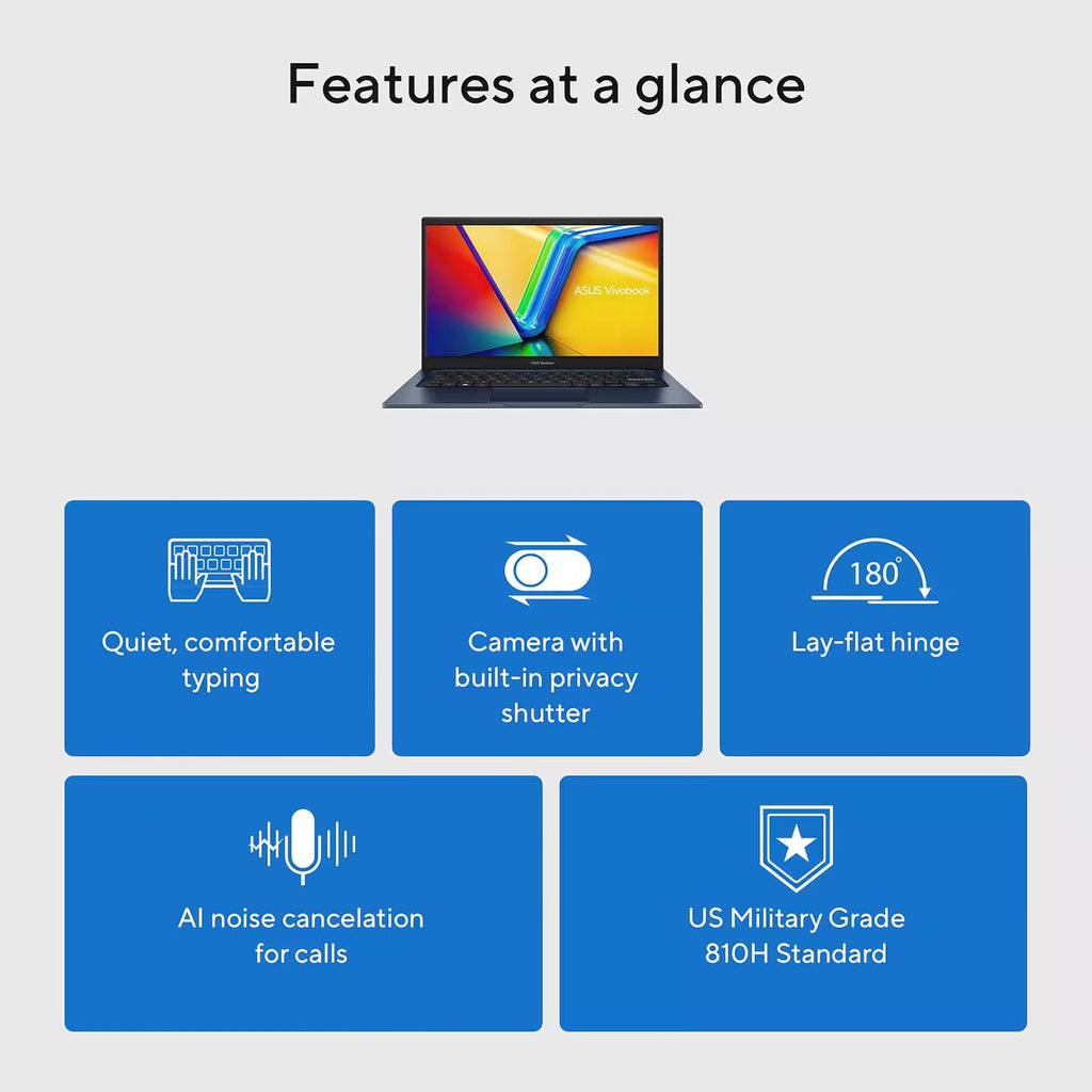 ASUS Vivobook 14' FHD Laptop, Intel Core i3-1315U, 24GB RAM+512GB PCIe SSD, w/Accessories, Sleek & Lightweight, All-Day Performance for Student, Home & Work, Trendy Colors, Windows 11