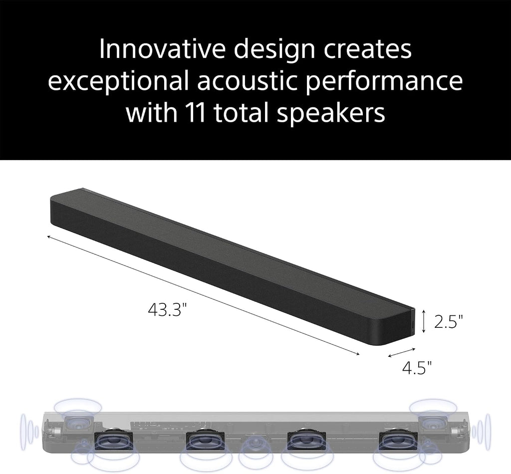 Sony 65 Inch Mini LED QLED 4K Ultra HD TV BRAVIA 9 Smart Google TV with Dolby Vision HDR and Exclusive Features for PlayStation 5 (K-65XR90), 2024 Model BRAVIA Theater Bar 8 Sound Bar
