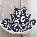 Egg Chair Cushion, Soft and Comfortable Hanging Basket Chair Cushion, Outdoor Recreation Egg Swing Chair Cushion(Black Crescents)