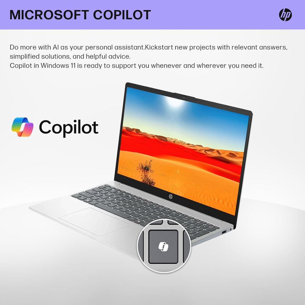 HP 2025 15.6' Touchscreen Laptop Computer, Copilot AI PC, Intel 13th Core i3-1315U, 32 GB RAM, 1 TB SSD, Intel UHD Graphics, Long Battery Life, Fast Charge, Wi-Fi 6, BT, Windows 11 Pro, Accessories
