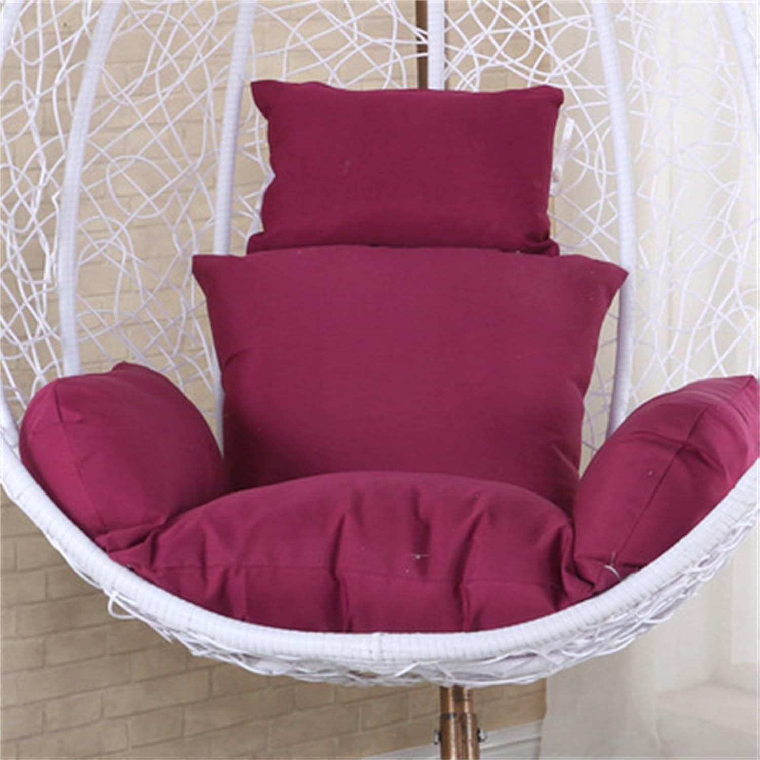 Egg Chair Cushion, Soft and Comfortable Hanging Basket Chair Cushion, Outdoor Recreation Egg Swing Chair Cushion(Purple)