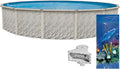 Lake Effect Pools 'Meadows Reprieve' 24' Round Above Ground Swimming Pool | 52' Inch Height | Resin Protected Steel Sided Walls | Includes a Antilles Dolphin Overlap Liner and Widemouth Skimmer