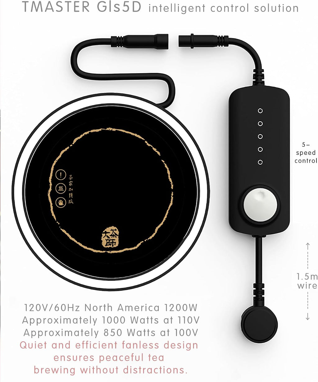 TMASTER 1200W Electric Hot Plate,Ceramic Round Hot Plate,Portable Stove Kitchen Cooktop Electric Heater,for Boiling Water,Making Tea, Coffee (Arita Sakura Flying Ceramic Tea Heater - 120V/1200W)