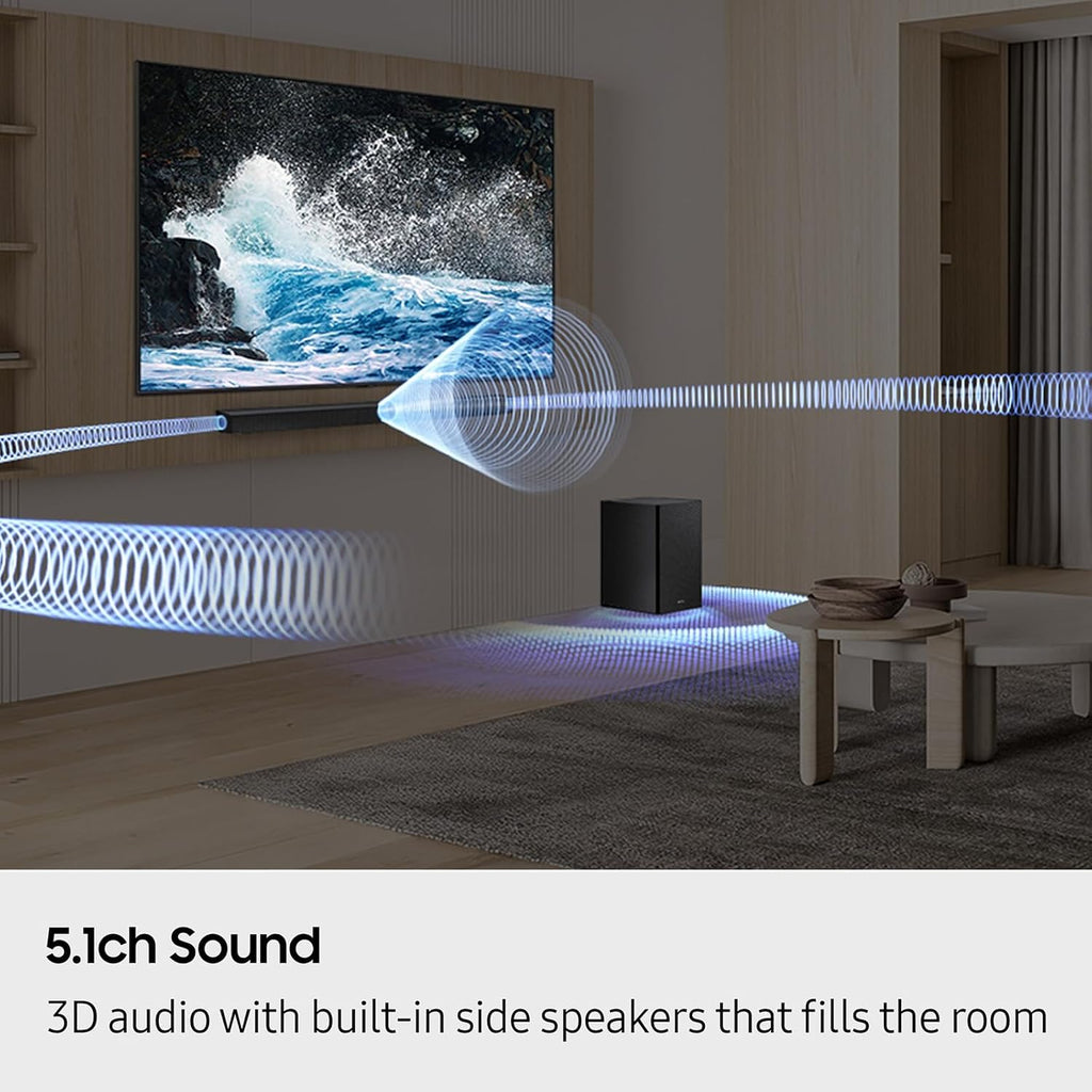 Samsung QN85LS03FWFXZA 85 Inch The Frame Pro Wireless 4K Neo QLED TV with a HW-B750F B Series Soundbar 5.1 Ch and Subwoofer (2025)