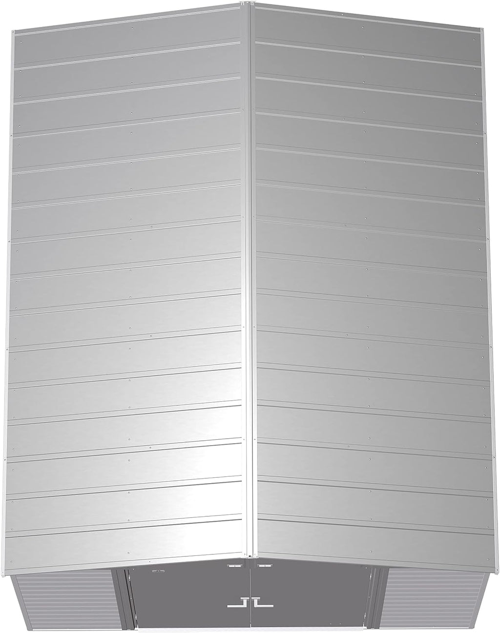 Arrow Select 10' x 12' Outdoor Lockable Steel Storage Shed Building, Flute Grey